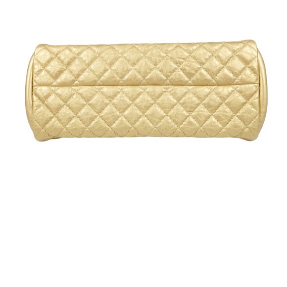 Chanel Gold Leather Just Mademoiselle Bowling Bag - Picture 5 of 11